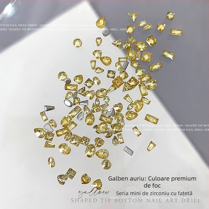 Decorațiuni pentru unghii din zirconiu: tăiere Marquise, model picătură de apă, mini zirconii multicolore