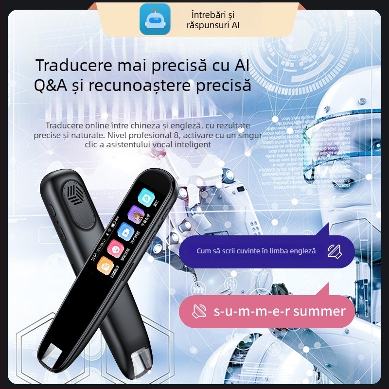 Pix de scanare și traducere offline – dispozitiv de lectură, carcasă ABS, modelul 002, baterie Li-ion reîncărcabilă, puterea difuzorului 5