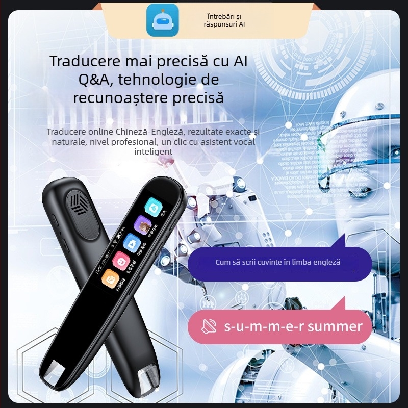 Pix de scanare și traducere offline – dispozitiv de lectură, carcasă ABS, modelul 002, baterie Li-ion reîncărcabilă, puterea difuzorului 5