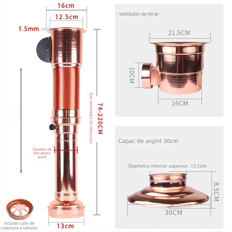 Echipament de evacuare a fumului în stil coreean pentru barbecue-uri comerciale — Brand: Cattle, Origine: Weihai, Shandong