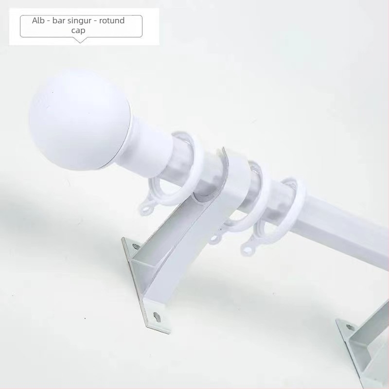 Suport pentru bara de perdea îngroșată Nordic-Roman | Material: aliaj de zinc | Stil modern minimalist | Compatibil cu bare simple sau duble | Montaj lateral superior