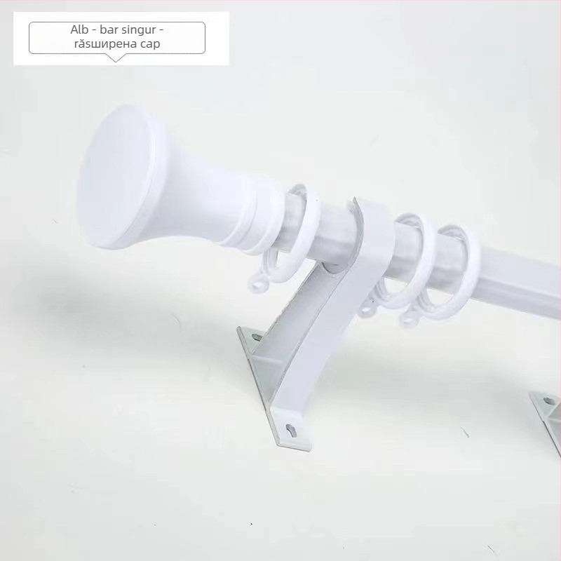 Suport pentru bara de perdea îngroșată Nordic-Roman | Material: aliaj de zinc | Stil modern minimalist | Compatibil cu bare simple sau duble | Montaj lateral superior