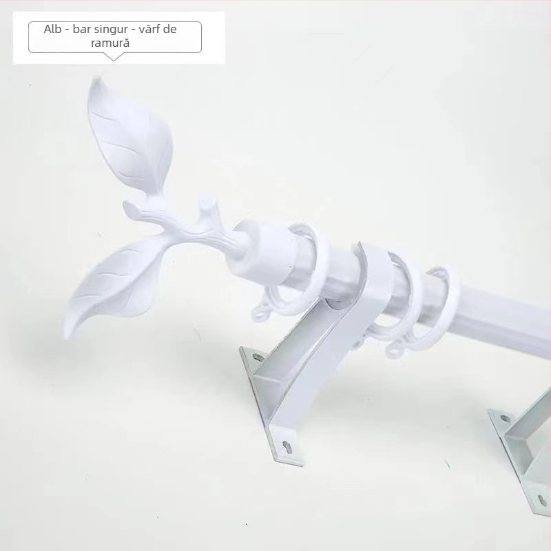 Suport pentru bara de perdea îngroșată Nordic-Roman | Material: aliaj de zinc | Stil modern minimalist | Compatibil cu bare simple sau duble | Montaj lateral superior