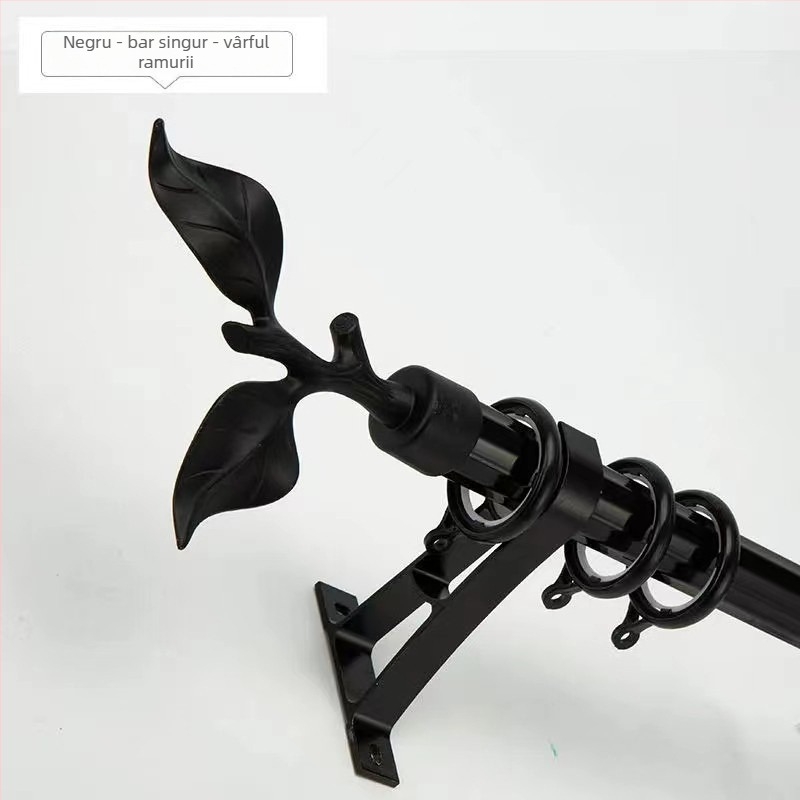 Suport pentru bara de perdea îngroșată Nordic-Roman | Material: aliaj de zinc | Stil modern minimalist | Compatibil cu bare simple sau duble | Montaj lateral superior