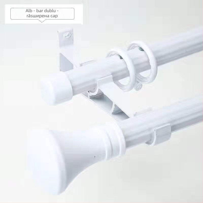 Suport pentru bara de perdea îngroșată Nordic-Roman | Material: aliaj de zinc | Stil modern minimalist | Compatibil cu bare simple sau duble | Montaj lateral superior