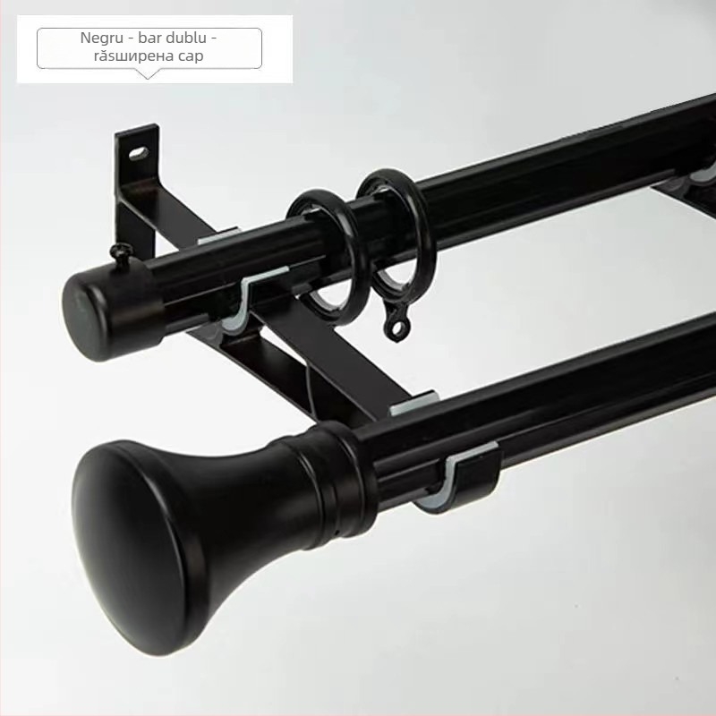 Suport pentru bara de perdea îngroșată Nordic-Roman | Material: aliaj de zinc | Stil modern minimalist | Compatibil cu bare simple sau duble | Montaj lateral superior