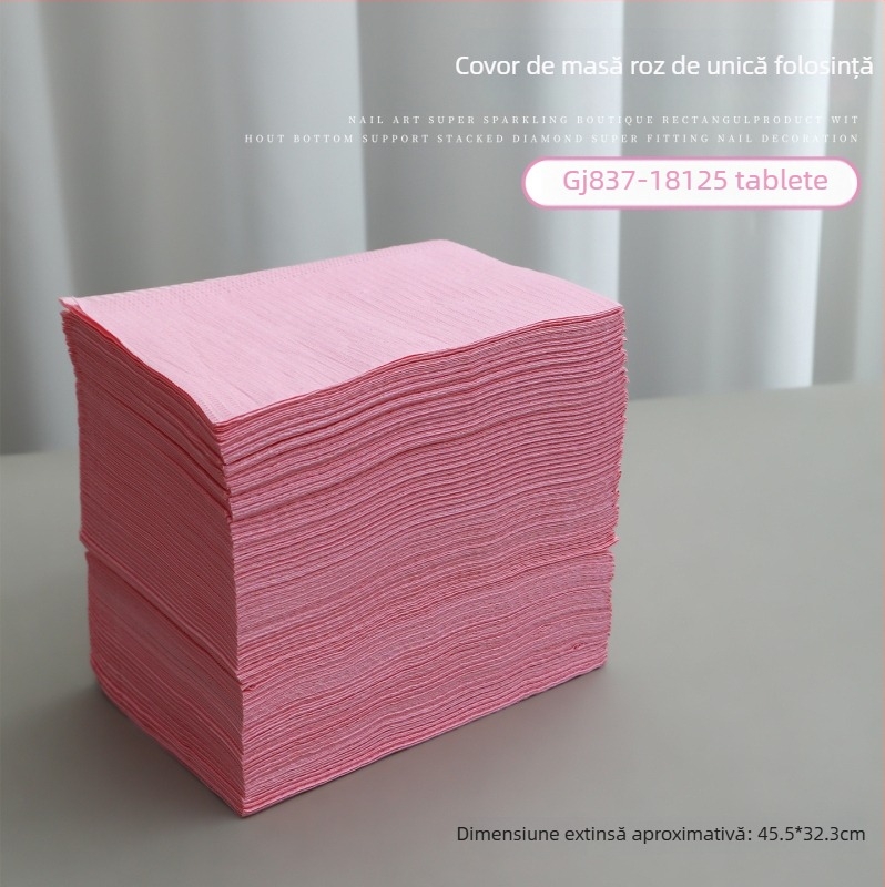 Covoraș de masă pentru manichiură, de unică folosință, din plastic, ambalaj de bază, 1 buc.