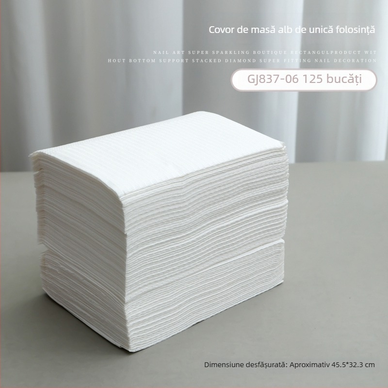 Covoraș de masă pentru manichiură, de unică folosință, din plastic, ambalaj de bază, 1 buc.