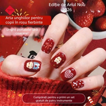 Stickere pentru unghii pentru copii – Anul Calului 2026, design drăguț Cartoon pentru fetițe, Cod ET-XN479-YXY-RX14-XP