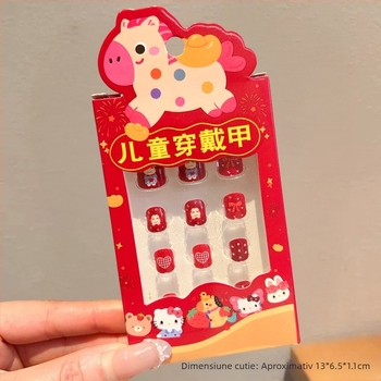 Stickere pentru unghii pentru copii – Anul Calului 2026, design drăguț Cartoon pentru fetițe, Cod ET-XN479-YXY-RX14-XP