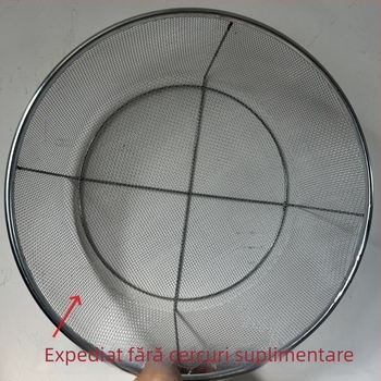Sită pentru făină, metalică, groasă, circulară, pentru uz casnic