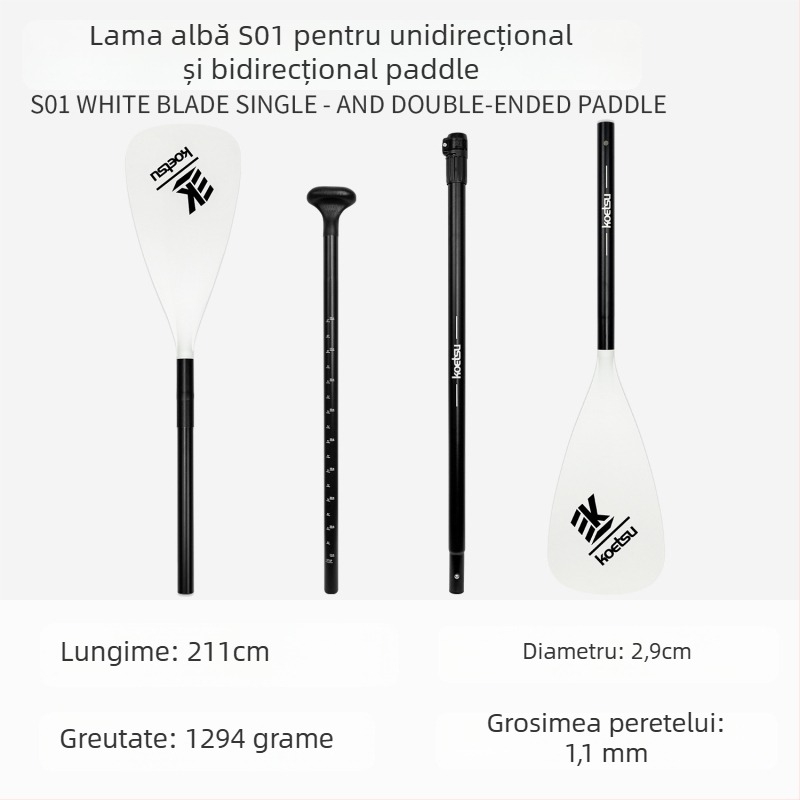 Koetsu placă gonflabilă de paddleboard cu pală de kajak — carbon + fibră de sticlă, utilizare universală, board de surf