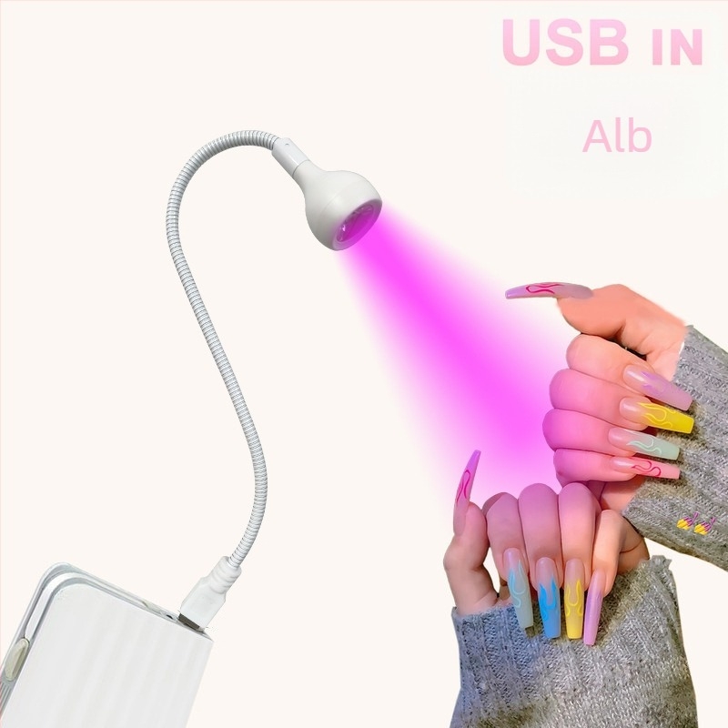 Lampă de manichiură cu braț flexibil USB UV curing LED pentru arta unghiilor
