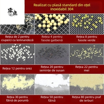 Sită de făină din oțel inoxidabil 304 cu plasă fină, pentru făină, orez, susan și lapte de soia