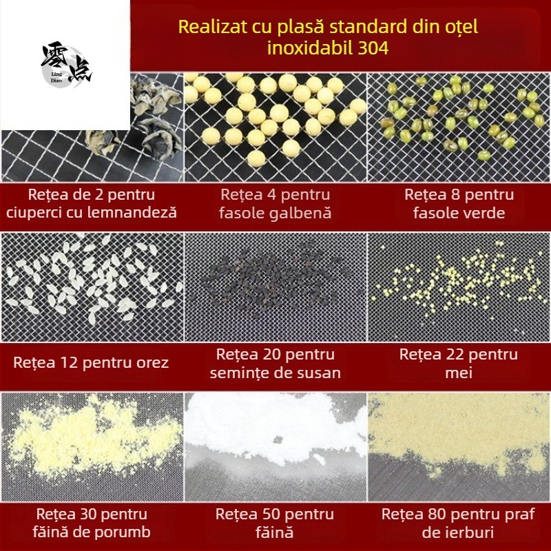 Sită de făină din oțel inoxidabil 304 cu plasă fină, pentru făină, orez, susan și lapte de soia
