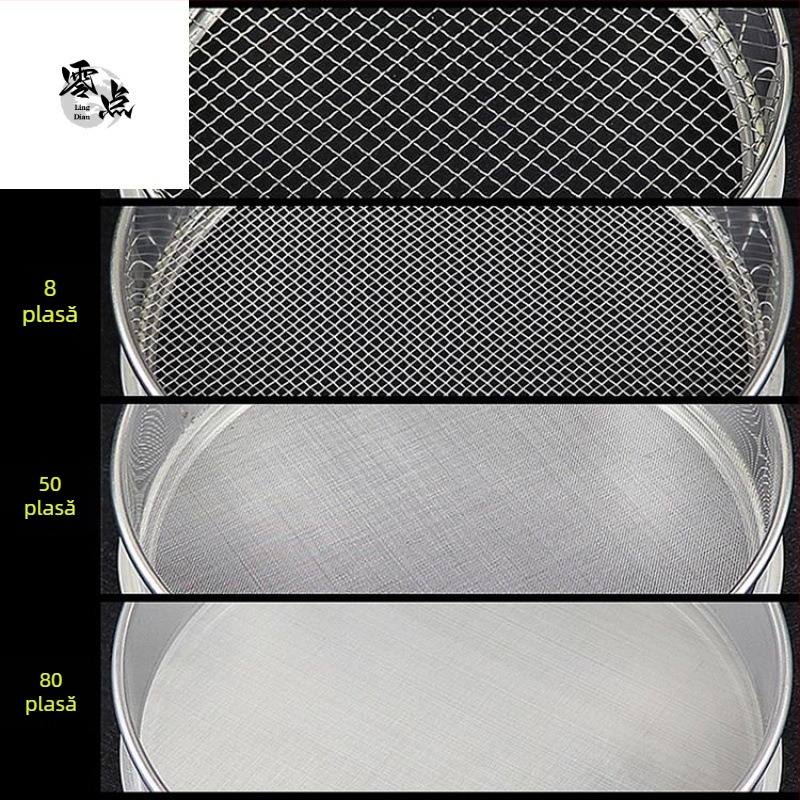 Sită de făină din oțel inoxidabil 304 cu plasă fină, pentru făină, orez, susan și lapte de soia