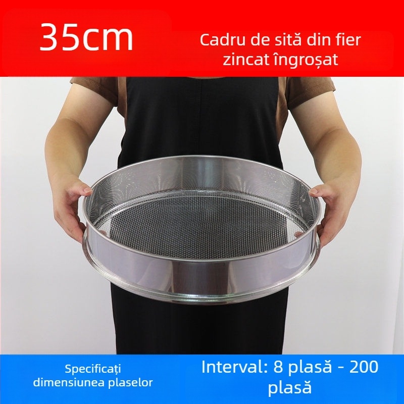 Sită de făină din oțel inoxidabil 304 cu plasă fină, pentru făină, orez, susan și lapte de soia