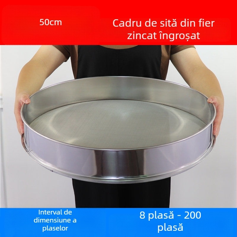 Sită de făină din oțel inoxidabil 304 cu plasă fină, pentru făină, orez, susan și lapte de soia
