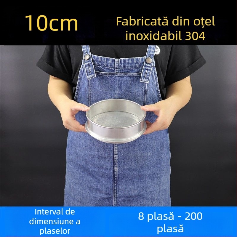 Sită de făină din oțel inoxidabil 304 cu plasă fină, pentru făină, orez, susan și lapte de soia