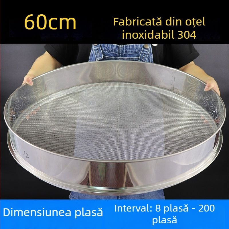 Sită de făină din oțel inoxidabil 304 cu plasă fină, pentru făină, orez, susan și lapte de soia