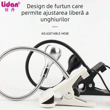 Lampă de unghii de birou cu unghi reglabil, 3W, lampă UV pentru uscare gel, cu clips
