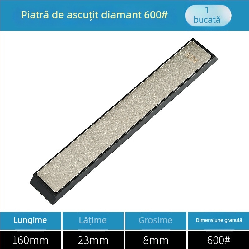 Piatră de șlefuit diamant pentru ascuțit lame — potrivită pentru metal, plăci ceramice, jad și sticlă; unealtă de șlefuire cu unghi fix pentru șlefuire și lustruire (Chuanxing)