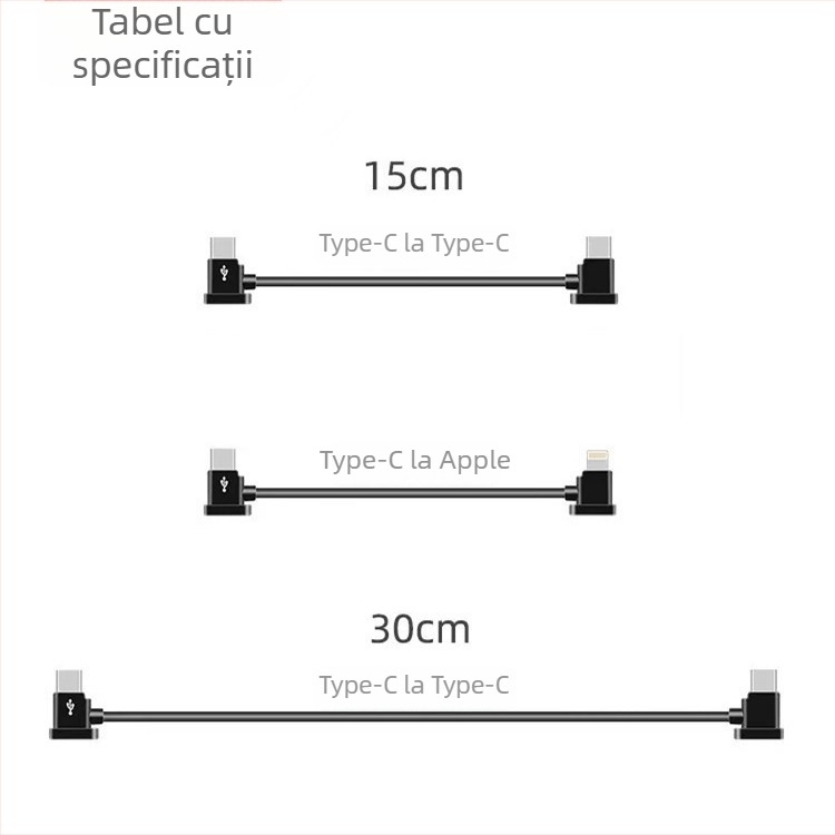Cablu USB-C pentru dronă – interfață Type-C, marcă neutră, cablu de conectare