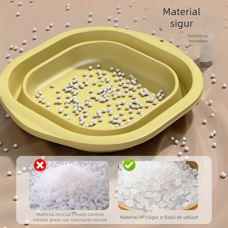 Lavoar pliabil din plastic pentru casă și călătorii, ușor 100–120 g, pentru spălat rufe în cămin