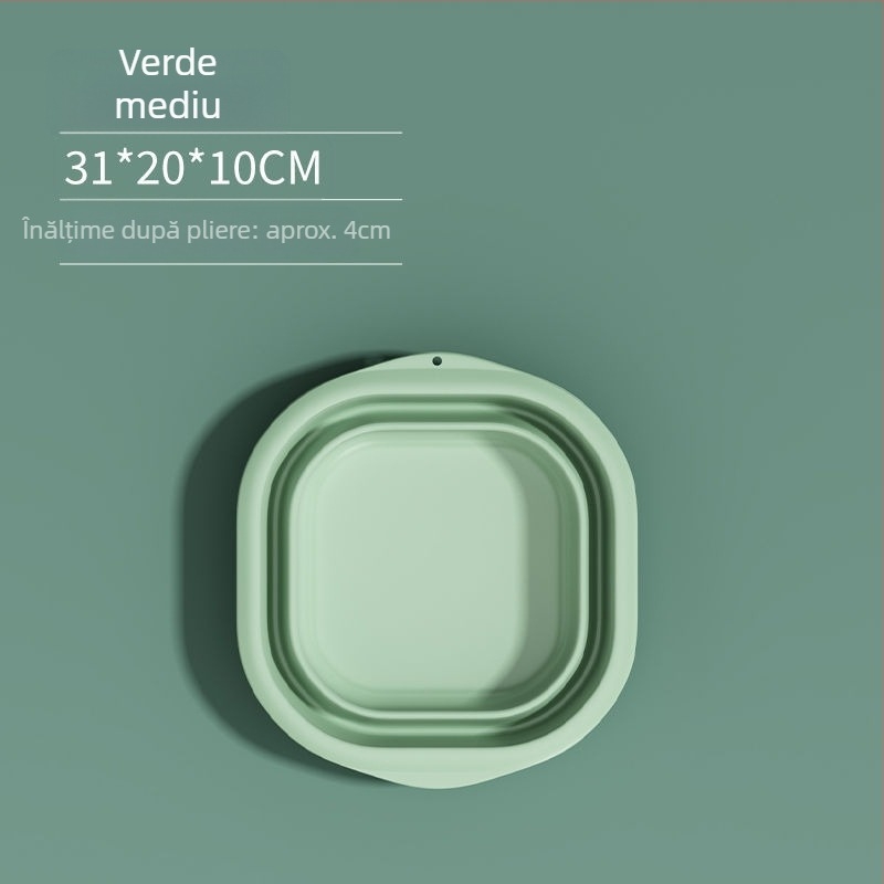 Lavoar pliabil din plastic pentru casă și călătorii, ușor 100–120 g, pentru spălat rufe în cămin