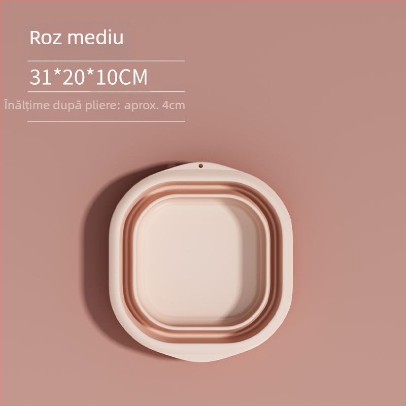 Lavoar pliabil din plastic pentru casă și călătorii, ușor 100–120 g, pentru spălat rufe în cămin