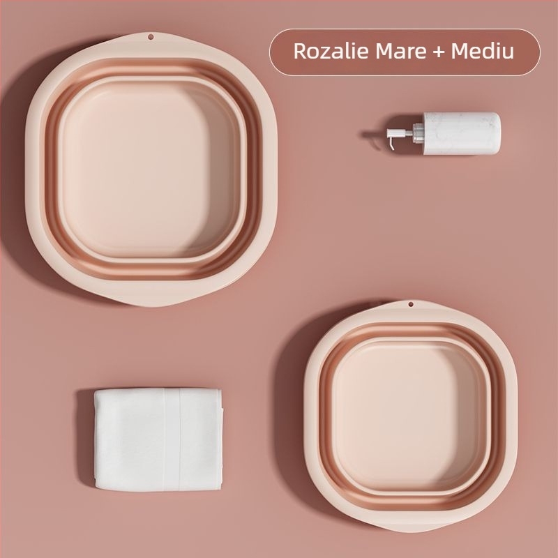 Lavoar pliabil din plastic pentru casă și călătorii, ușor 100–120 g, pentru spălat rufe în cămin