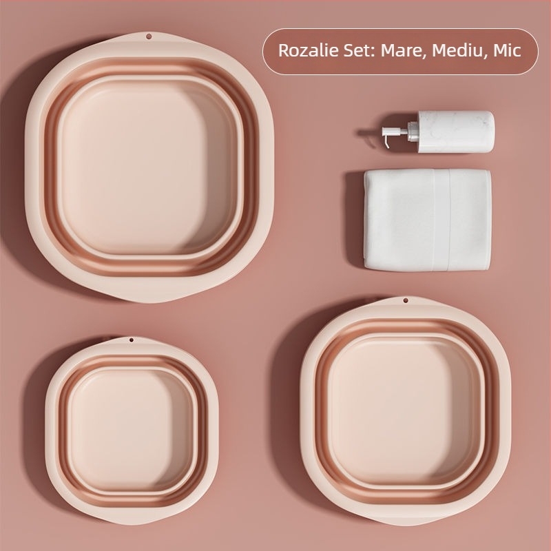 Lavoar pliabil din plastic pentru casă și călătorii, ușor 100–120 g, pentru spălat rufe în cămin