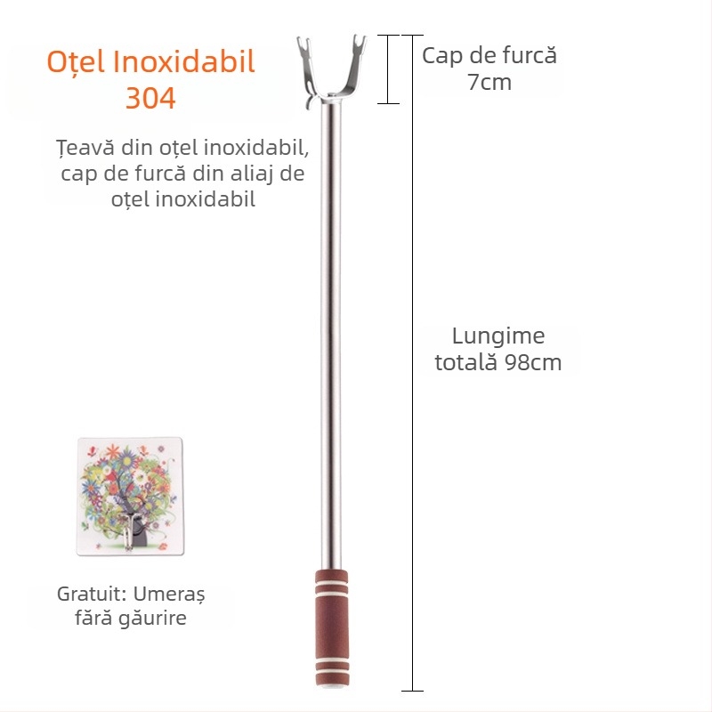 Suport pentru haine din oțel inoxidabil pentru uscare pe balcon; Material: oțel inoxidabil; Categorie: suport haine; Domeniu: balcon