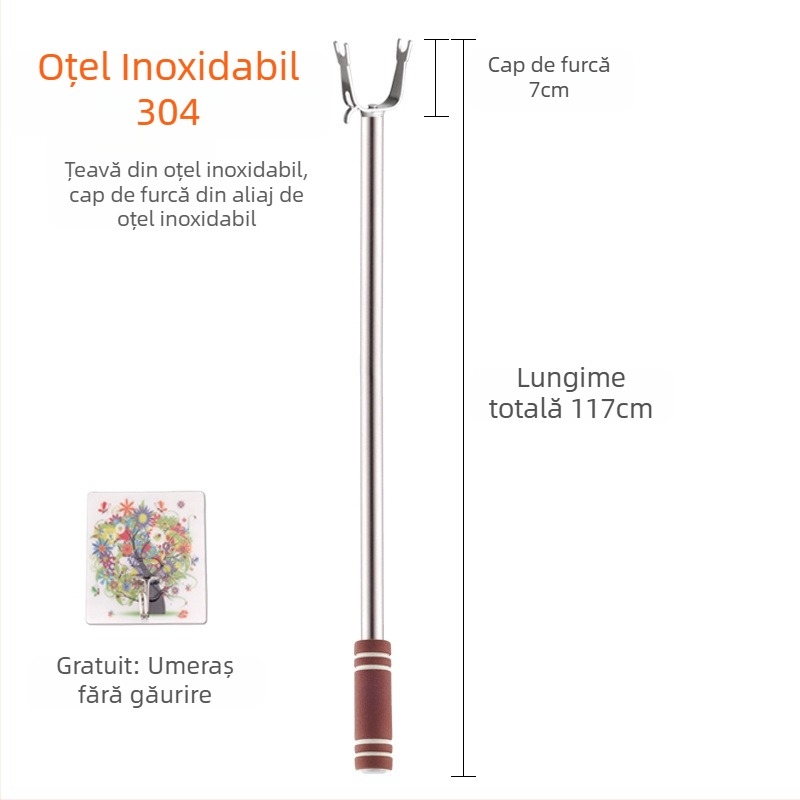 Suport pentru haine din oțel inoxidabil pentru uscare pe balcon; Material: oțel inoxidabil; Categorie: suport haine; Domeniu: balcon