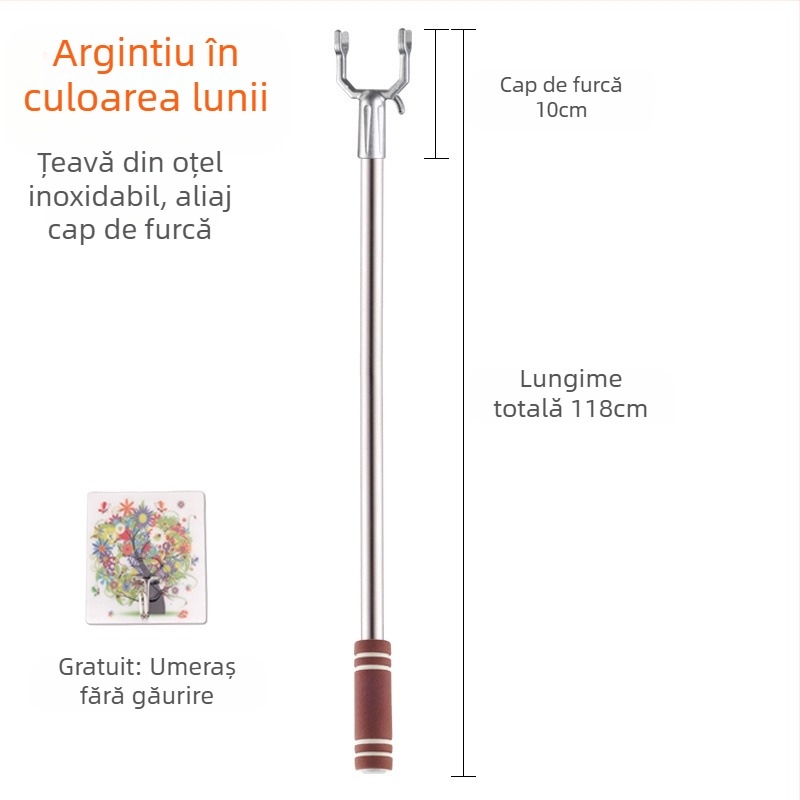 Suport pentru haine din oțel inoxidabil pentru uscare pe balcon; Material: oțel inoxidabil; Categorie: suport haine; Domeniu: balcon