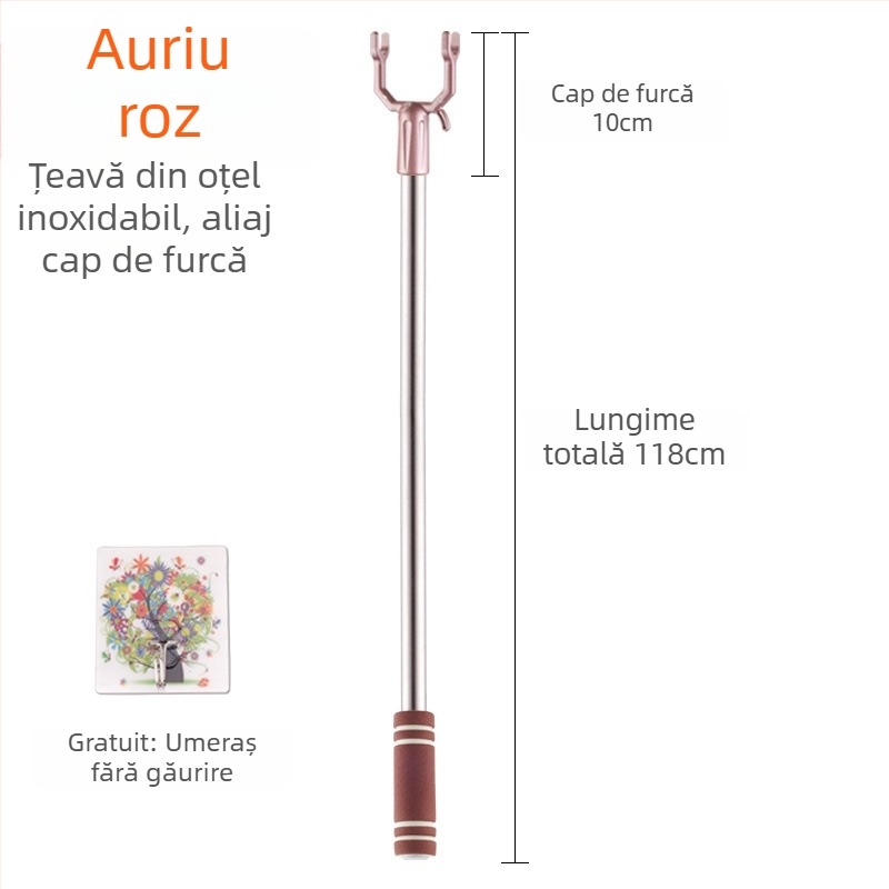 Suport pentru haine din oțel inoxidabil pentru uscare pe balcon; Material: oțel inoxidabil; Categorie: suport haine; Domeniu: balcon