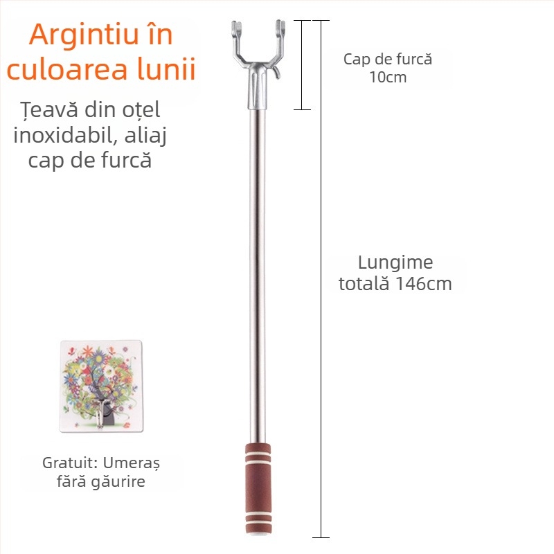 Suport pentru haine din oțel inoxidabil pentru uscare pe balcon; Material: oțel inoxidabil; Categorie: suport haine; Domeniu: balcon