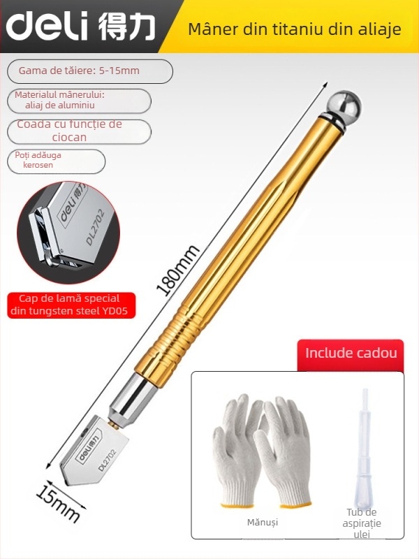 MOBAI Tăietor de sticlă diamantat pentru sticlă groasă și tăierea plăcilor