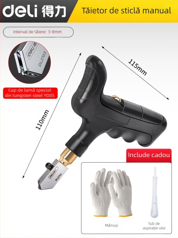 MOBAI Tăietor de sticlă diamantat pentru sticlă groasă și tăierea plăcilor