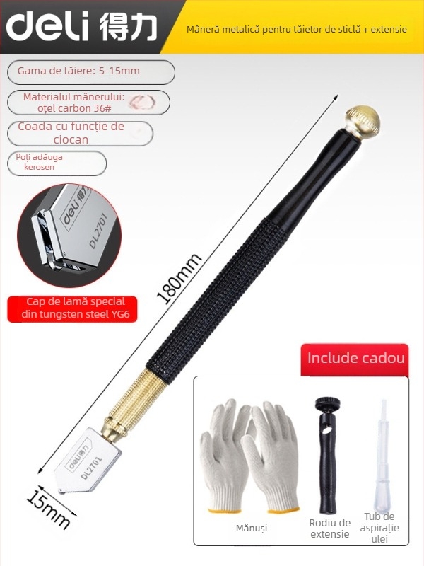 MOBAI Tăietor de sticlă diamantat pentru sticlă groasă și tăierea plăcilor