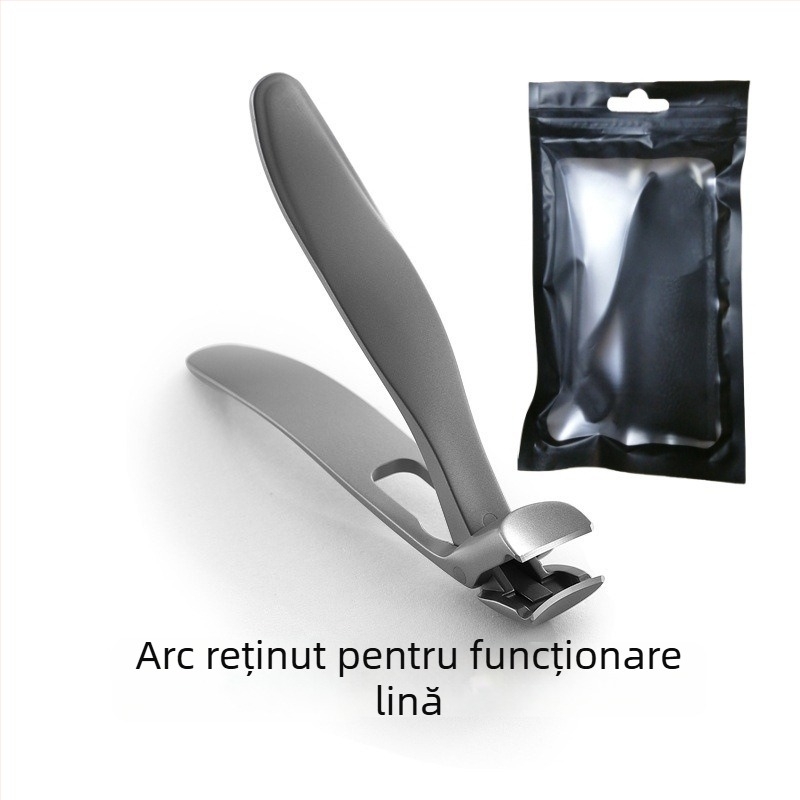 Clește de unghii din oțel inoxidabil, design cotit, economie de efort, anti-splash, deschidere mare