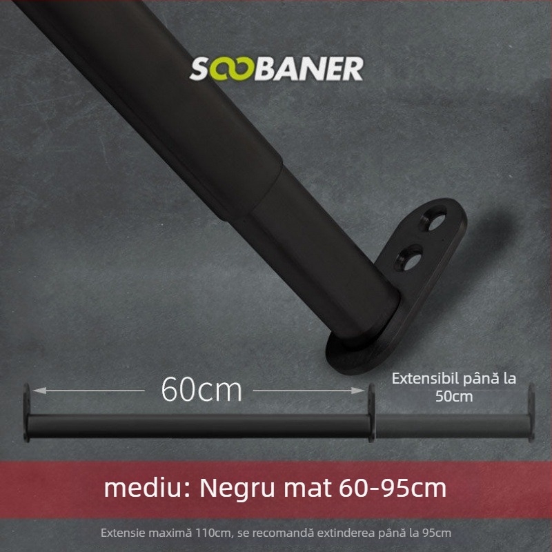 Bară de umerașe din oțel inoxidabil – extensibilă, pentru garderobă, în interiorul dulapului, accesorii pentru haine