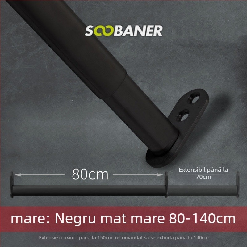 Bară de umerașe din oțel inoxidabil – extensibilă, pentru garderobă, în interiorul dulapului, accesorii pentru haine