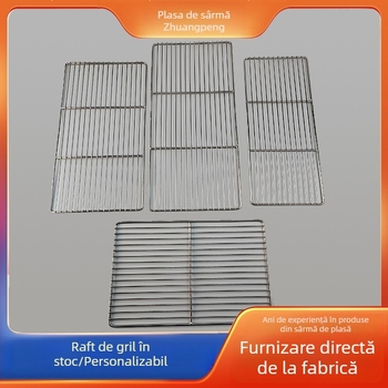 Gril din oțel inoxidabil, din sârmă, formă pătrată, portabil, multifuncțional, fără fum, ușor de curățat, electroplacare și sudură cu puncte