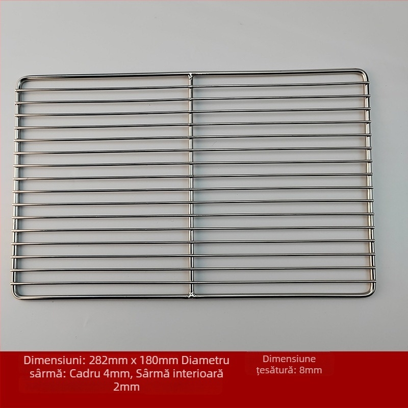 Gril din oțel inoxidabil, din sârmă, formă pătrată, portabil, multifuncțional, fără fum, ușor de curățat, electroplacare și sudură cu puncte