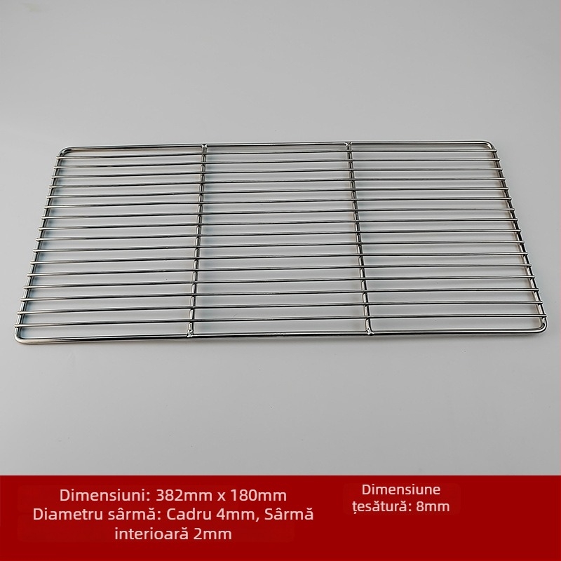 Gril din oțel inoxidabil, din sârmă, formă pătrată, portabil, multifuncțional, fără fum, ușor de curățat, electroplacare și sudură cu puncte