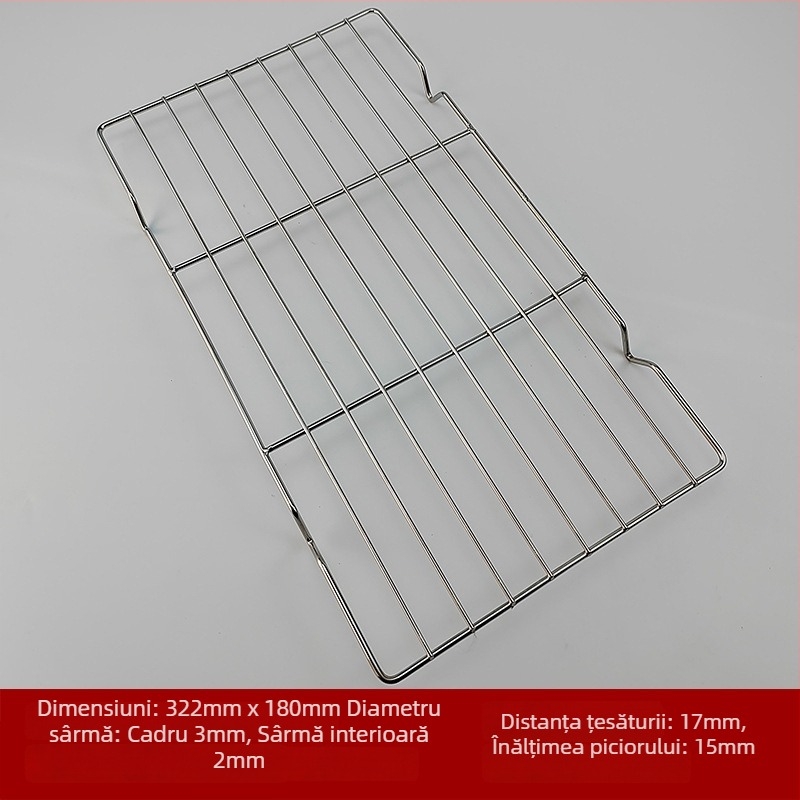 Gril din oțel inoxidabil, din sârmă, formă pătrată, portabil, multifuncțional, fără fum, ușor de curățat, electroplacare și sudură cu puncte