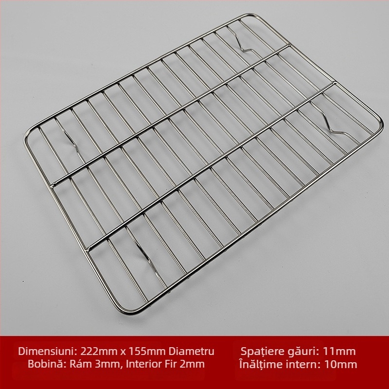 Gril din oțel inoxidabil, din sârmă, formă pătrată, portabil, multifuncțional, fără fum, ușor de curățat, electroplacare și sudură cu puncte