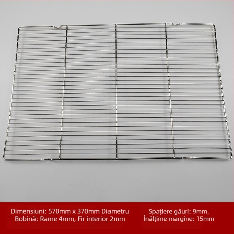 Gril din oțel inoxidabil, din sârmă, formă pătrată, portabil, multifuncțional, fără fum, ușor de curățat, electroplacare și sudură cu puncte