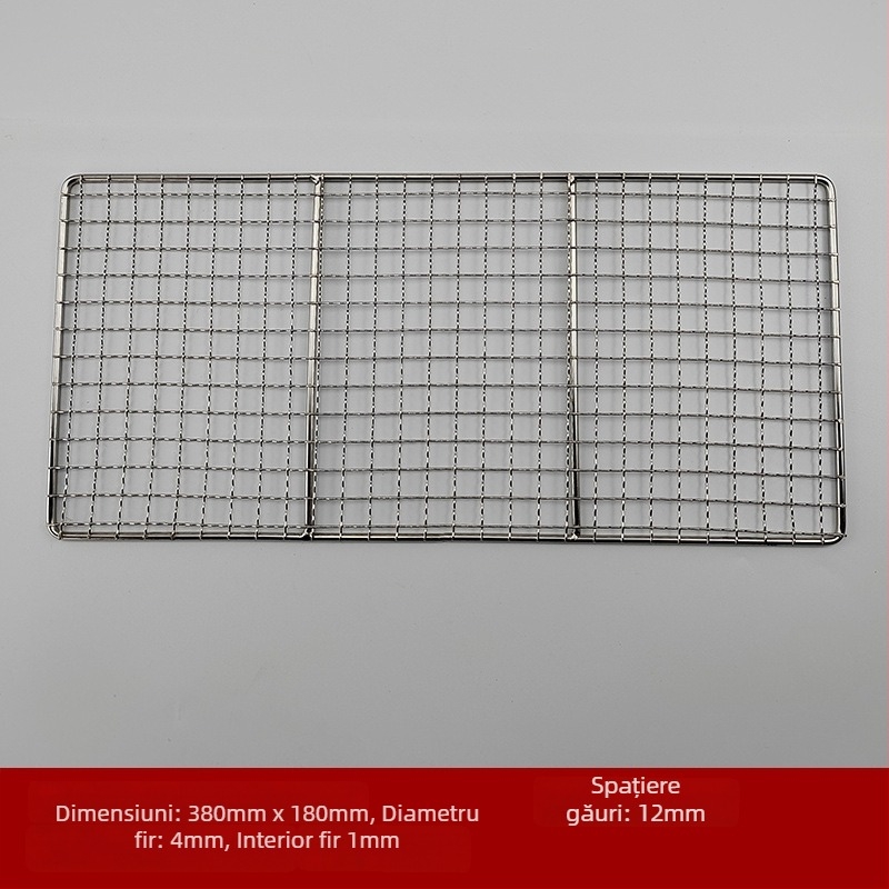 Gril din oțel inoxidabil, din sârmă, formă pătrată, portabil, multifuncțional, fără fum, ușor de curățat, electroplacare și sudură cu puncte